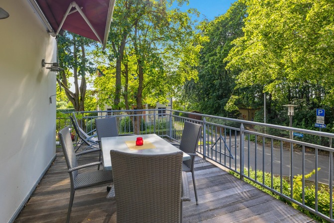 Ferienwohnung in Rerik - Haus am Meer - Gro&szlig;er Balkon mit Blick Richtung Meer