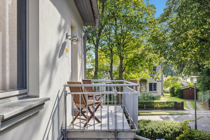 Ferienwohnung in Rerik - Haus am Meer - Einer der beiden kleinen Balkone