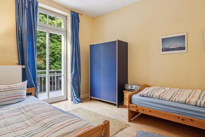 Ferienwohnung in Rerik - Haus am Meer - Schlafzimmer mit zwei Einzelbetten