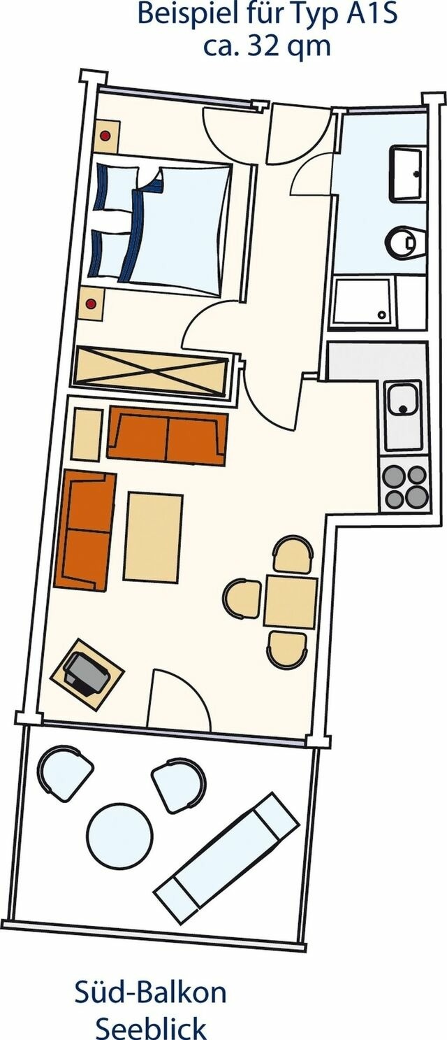 Ferienwohnung in Gr&ouml;mitz - STRANDIDYLL, 66 - Typ A1S - Bild 13
