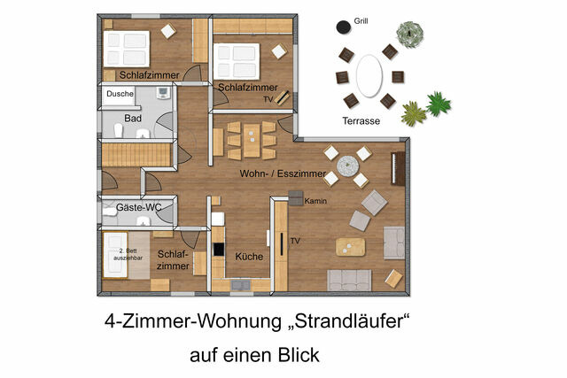 Ferienwohnung in Stein - Whg. Strandläufer- Haus Nordlichter - Bild 11