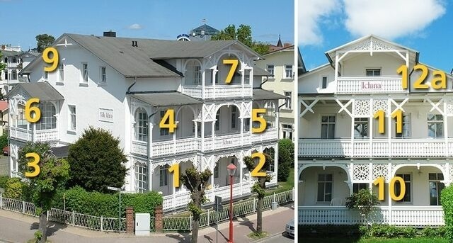 Ferienwohnung in Binz - Villa Iduna / Ferienwohnung No. 12a - 2. OG mit Balkon nach Osten - Bild 19